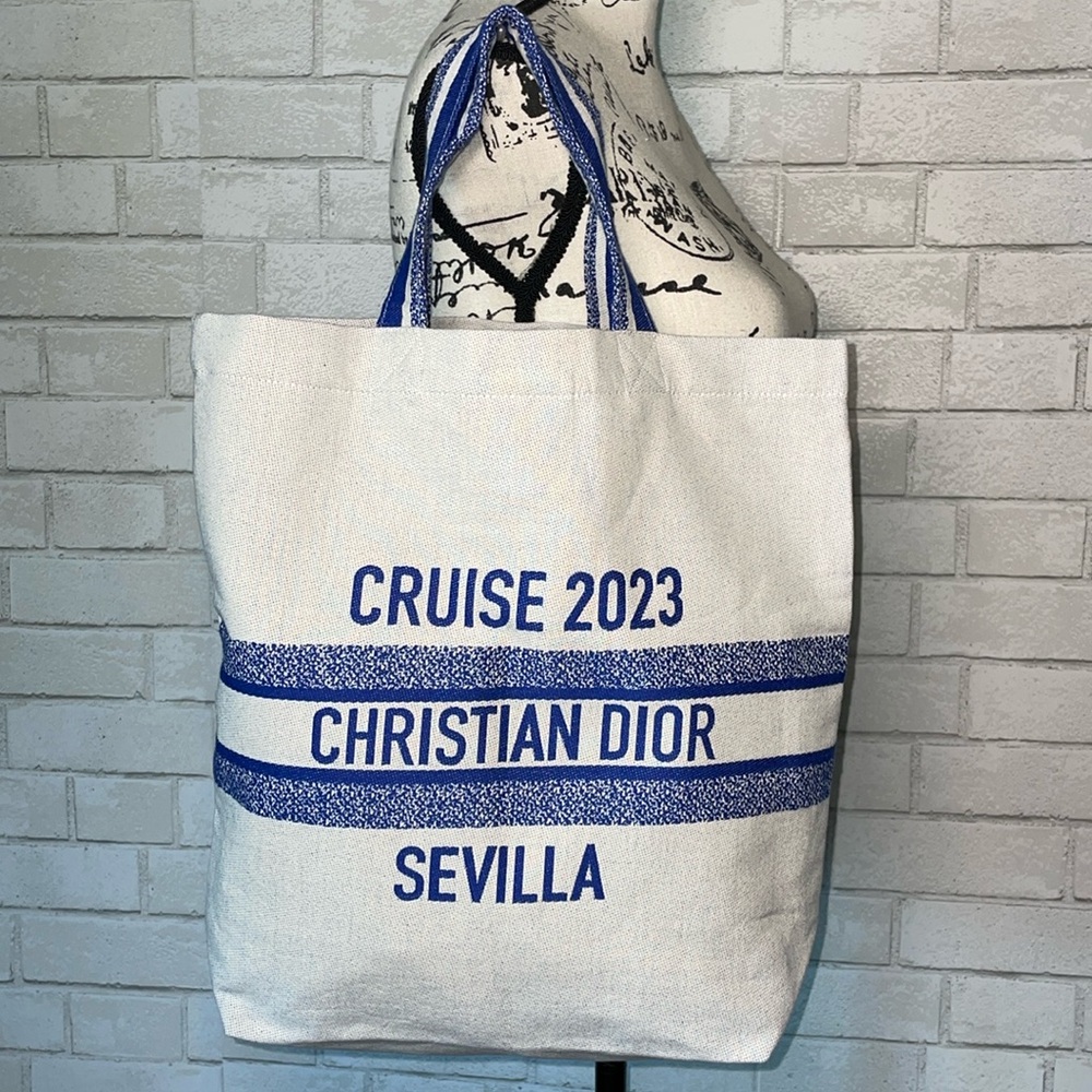 Christian Dior Sevilla cruise 2023 canvas tote bag